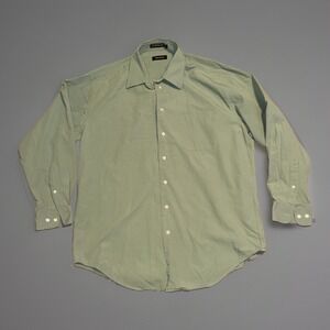 Nautica Oxford Shirt Size 16.5  34/35 100% Cotton Green Vintage